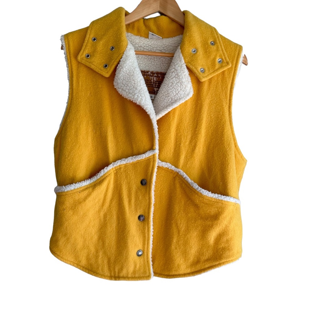 Calvin Klein Wool Vest Yellow Small